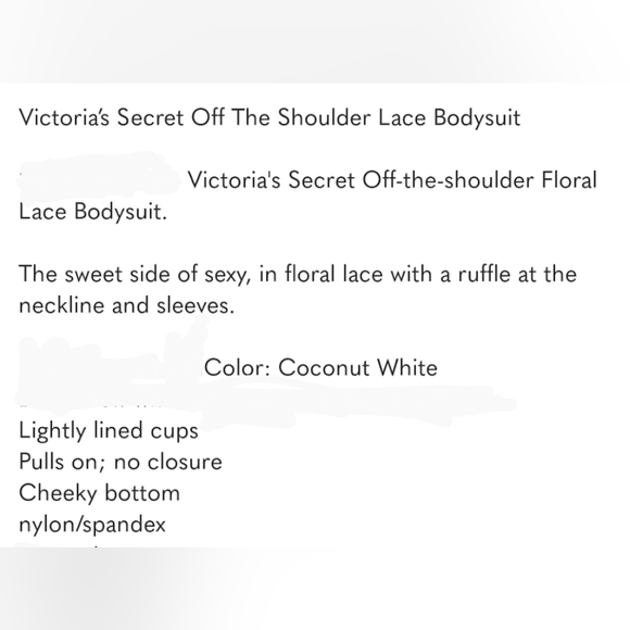 Victoria's Secret White Lace Chemise with Ruffle Bodysuit Size m - Picture 8 of 12